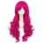 MapofBeauty Lolita Long Curly 2 Ponytails Clip on Cosplay Wig, Hot Pink