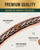 MagnetRX® Copper Magnetic Bracelets – Effective Pure Copper Bracelet for Men and Women – Copper Cuff Adjustable Magnetic Bracelet Bangles (Woven Inlay)