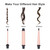JAETON Curling Iron Wand Set 3 in 1 with 0.35"-1.25" Ceramic Barrels