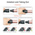 JAETON Curling Iron Wand Set 3 in 1 with 0.35"-1.25" Ceramic Barrels