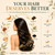 Black Hair Dye Shampoo for Women & Men, 100% Gray Coverage, 15-Min Color