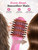 Mini Travel Ceramic Blow Dryer Brush for Short to Medium Hair, 2 Inch Oval Styling Hot Air Brush with 3 Heat Settings, Lightweight Volumizing & Smoothing Tool, 120V, Pink