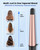 Dual Voltage Curling Wand for Europe Travel,Tapered Ceramic Curling Iron Wand 1 ¼-inch to 3/4-inch for Long Hair,100-240V|Glove Include