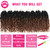 Unionbeauty 8 Inch Pre-looped Yanky Twist Crochet Hair 8Packs 30 Strands/PCS Pre-twisted Passion Twist Crochet Hair Micro Spring Twist Crochet Hair Ombre Brown Synthetic Crochet Hair Extensions 1B/30#