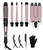 6 in 1 Wand Curling Iron Set, 3 Barrel Curling Wand Set with Thermal Brush (1.5") and 5 Interchangeable Ceramic Hair Wand Curler (0.35"-1.25"), Home Travel Multi Curl, 2 Temp 30S Instant Heat Up