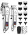 Ufree Hair Clippers for Men, Cordless Trimmer Set with LED Display, Silver