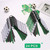 24 Pcs Soccer Hair Accessories for Girls, Holder Streamer Elastics, Soccer Hair Ties, Soccer Ribbon,Soccer Scrunchies for Girls Ponytail Holder Scrunchies Gifts (Green, 24 Count (Soccer))