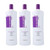 Fanola No Yellow Purple Shampoo & Anti-Brass Hair Toner, 33.8 oz, 3 Pack