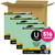 U by Kotex Clean & Secure Panty Liners, Light Absorbency, Regular Length, 516 Count (4 Packs of 129) (Packaging May Vary)