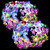 LovesTown 60 PCS Light Up Flower Crown, LED Flower Crowns Headbands
