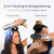 TYMO Hair Straightener Brush Blow Dryer 2-in-1, 2X Faster Wet to Dry Hair Straightener Hot Comb for Smooth Styling, Flowy Ionic Air Straightening Styler for Women, Add Shine & Less Heat Damage, Gold