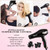 VAGARY Hair Dryer with Diffuser Concentrator, 2200W Professional Salon Ionic Blow Dryer for Frizz Free Smooth Hair, Featuring 2 Speeds and 2 Heat Settings, Cool Shot Button（Gold）