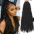 Leeven 24 Inch Butterfly Locs Crochet Hair Pre-twisted 1B# 6 Packs