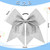 CN 8" Large Glitter Cheer Bows for Cheerleaders with Elastic Hair Ties
