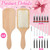 Acellegic 6 Sets DIY Wooden Hairbrush Craft Kit 10" Pearl Shell, Square