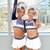 CN Rhinestones Cheer Bows for Cheerleaders, Black Glitter Cheer Hair Bows