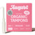 August Regular Tampons - Easy-Glide Long Applicators - 72-Pack 100% Organic Cotton Tampons for Women, Non-Toxic, Fragrance-Free, and Hypoallergenic (3 Boxes of 24)