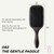 Denman (Black) Large Paddle Cushion Hair Brush for Blow Drying & Detangling - Comfortable Styling, Straightening & Smoothing - For Women and Men, D83