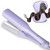 Tieumioe Beach Wave Curling Iron Deep Waver Hair Tool, Mermaid Hair Waver for Women Crimper, Anti-Scald, Dual Voltage, 1.4 Inch Ceramic Double Barrel Wavy Curling Iron, Purple