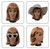 BHD BEAUTY Bald Mannequin Head Brown Female Professional Cosmetology for Wig Making, Display wigs, eyeglasses, hairs with T pins 22''