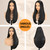NOSTALGIA Black Wear and Go Glueless Wig, Pre-Plucked Lace Front, 26 Inch
