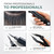 Professional Keratin Fusion Tool for Hair Extensions – Slim Long Heating Plates, Adjustable Temperature, Rapid Heat-UP, Seamless Fusion, Root Access, Salon-Quality Keratin Glue Gun (Black)