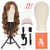 PWEOUKE 22 Inch Canvas Wig Head with Stand,Wig Mannequin Head,White