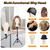 PWEOUKE 22 Inch Canvas Wig Head with Stand,Wig Mannequin Head,White
