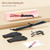 Curling Iron 1 Inch, Long Barrel Ceramic Hair Wand, Fast Heating Hair Curler with 12 Heat Settings with LED Display, Hair Curling Wand Styling and Lasting on All Hair Types, Dual Voltage for Travel