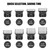 8 Pack Premium Trimmer Guards Fit for BaBylissPRO Barberology FX787 & FX726 Trimmer, Replacement Guards with Metal Spring Clip - From 1/32-5/4 inch Snap on Blade Attachment Combs Set