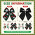 Yunlly 4 Pcs Mexican Bow Embroidered Hair Accessories for Women, Vintage