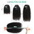 Humistwbiu Afro Kinky Curly Drawstring Ponytail, Natural Black, 16 Inch