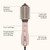 Infiniti PRO CONAIR 2" Frizz Free Round Air Brush, Hot Brush with Titanium Ceramic Technology, Ionic Control, and Detangling Bristles for Gentle Drying and Added Shine, Rose Gold