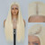 613 Blonde Synthetic Lace Front Wig 26 Inch, 13x6 HD Lace Long Straight Wig