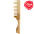 TEK | Wooden Hair Comb with Wide Tooth and Natural Ash Wood Handle, Ideal for Gently Detangling Normal, Wavy or Curly Hair Without Breakage | Allure Award-Winning | 20x4.5 cm | Handmade in Italy