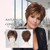 WIGYY Brown with Blonde Highlights Pixie Cut Wig for White Women – Short Curly Synthetic Wig with Bangs, Natural-Look Protein Fiber, Glueless Lightweight Wig with New Cap Design