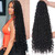 COOKOO 24 Inch Goddess Locs Crochet Hair Boho Faux Locs,8 Packs,1B#
