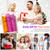 50 Pcs Heatless Spiral Hair Curlers 22inch Magic No Heat Hair Curls For Long Hair 6Pcs Styling Hooks DIY Hair Rollers Set（pink-orange）