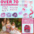Hello Kitty Sanrio Hair Accessories, Clear Backpack Gifts for Girls, Kawaii Hair Ties, Clips, Stickers, Brush, Scrunchies, Cute Travel Bag (Pink Hello Kitty)