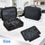 Yueieoun Professional Barber Clipper Case Organizer Bag with Adjustable Dividers, Detachable 6-Slot Scissors Panel, Travel Grooming Tool Storage - Fits Wahl/Andis/Hatteker