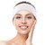 WILLBOND 200 Pieces Disposable Spa Headbands Stretch Non Woven,White