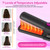 LAMA Portable 2 in 1 Travel Straightener and Curler, Cordless Hair Straightener 4500mAh, Rechargeable LCD Flat Iron, Mini Ceramic Curling Iron,USB Rechargeable Hot Tools, Black+Rose Red