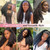 EINAEY V Part Wig Afro Curly Synthetic Kinky Curly V Part Wig 1B 24"