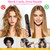 Portable Travel Heated Comb for Women Cordless Hair Straightener Brush, 2-in-1 Straightening & Curling Brush for Short Hair, 4 Temps Fast Heating, Compact Mini Hair Styling Tools for Long Hair