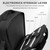 AUROTIER Barber Bag with Insulated Pocket, Portable Backpack for Clippers and Supplies, Travel Hairstylist Smart Bag, Hairdresser Case, Water-resistant, Black