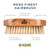 Kent MC4 Men's Hair and Beard Brush Kit: Exfoliating Natural Boar Bristle Hair Brush, Cherrywood Base with Firm Bristles for Coarse Hair Types - LPC3 Brush Cleaner - Premium Grooming Set