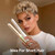 LivChic Small Flat Iron 1/2 inch Pencil Flat Iron for Edge, Short Hair, Pixie Cut and Bangs, French bob Iron for Edges with Anti-Pinch Design,with Anion Function-Dual Voltage for Travel (White)