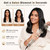 O.H.B 5 in 1 Hot Air Hair Styler, 110,000 RPM High Speed Hair Dryer Brush, Ionic Air Styler Wrap with Fast Drying, No Heat Damage Air Multi Styler for Volumize, Curl, Straighten for Travel, Gold