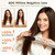 O.H.B 5 in 1 Hot Air Hair Styler, 110,000 RPM High Speed Hair Dryer Brush, Ionic Air Styler Wrap with Fast Drying, No Heat Damage Air Multi Styler for Volumize, Curl, Straighten for Travel, Gold