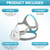 Replacement F20 Frame System for AirFit F20 Full-Face Mask (M) - Includes Cushion, Frame, Headgear, Clips - No Elbow - Snug Fit, Comfortable Design, Great Value Bundle